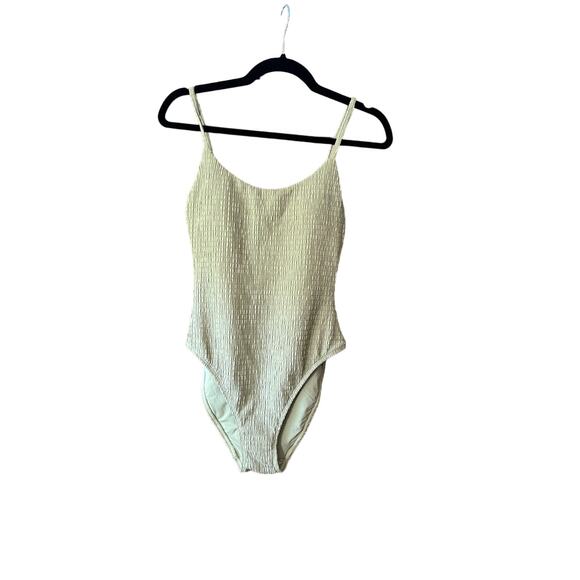 NWT Andie Women's The Amalfi One Piece Swimsuit Popcorn Sage Green
